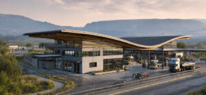 Architect Rendering of the Truck Service Station